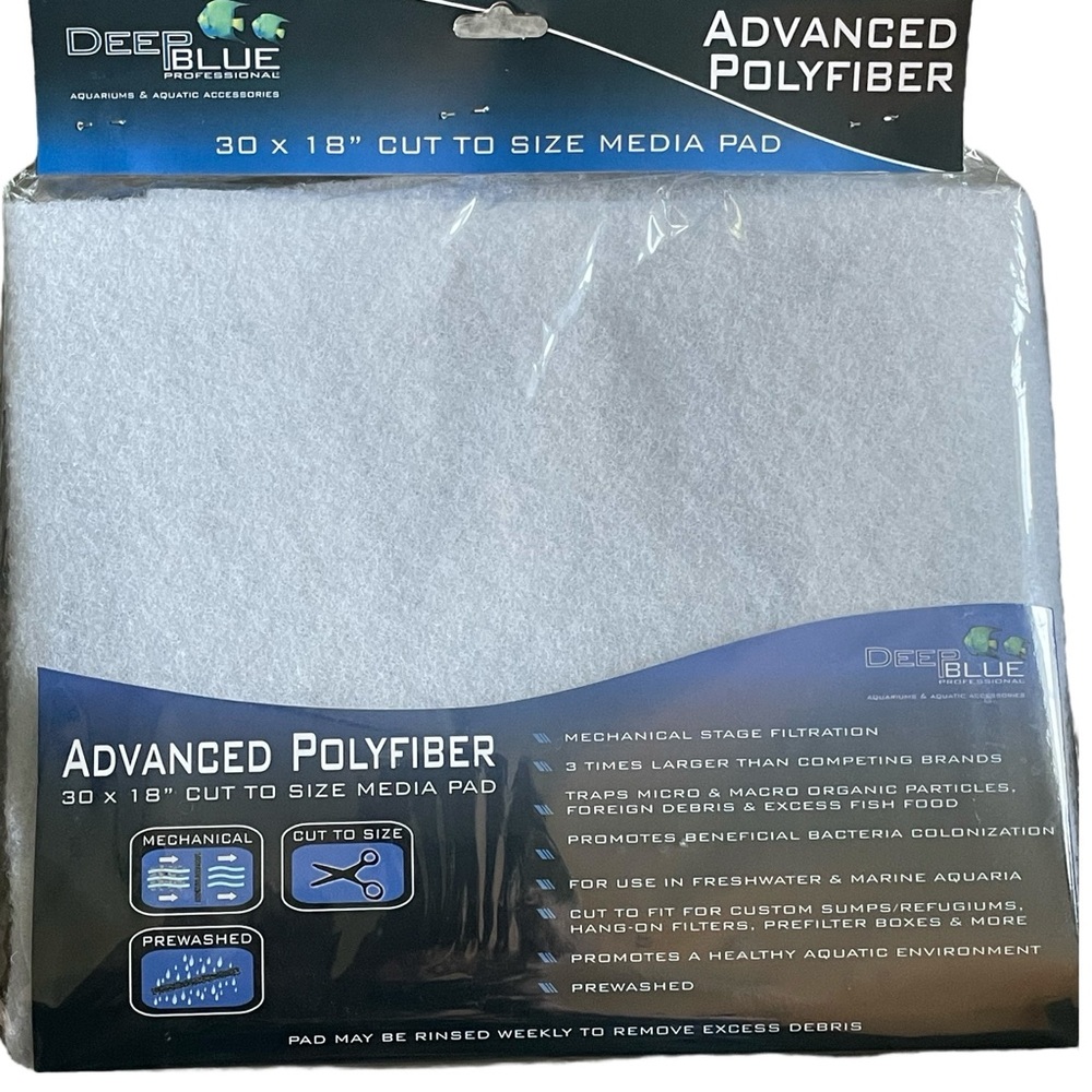 Deep Blue Professional Polyfiber Filter Plain Media Pad 30 X 18 inch  ADB41001